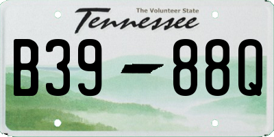 TN license plate B3988Q