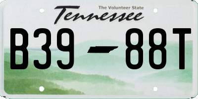 TN license plate B3988T
