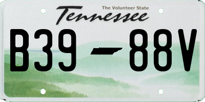 TN license plate B3988V