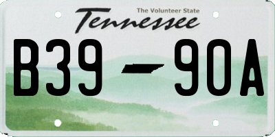 TN license plate B3990A