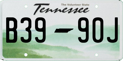 TN license plate B3990J