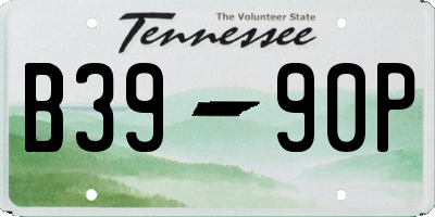TN license plate B3990P