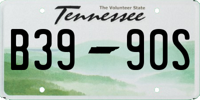 TN license plate B3990S