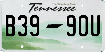 TN license plate B3990U