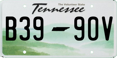 TN license plate B3990V