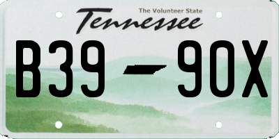 TN license plate B3990X