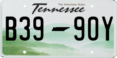 TN license plate B3990Y