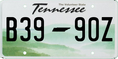 TN license plate B3990Z