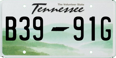 TN license plate B3991G