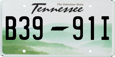 TN license plate B3991I