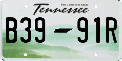 TN license plate B3991R