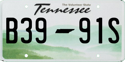 TN license plate B3991S