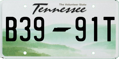 TN license plate B3991T