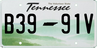 TN license plate B3991V