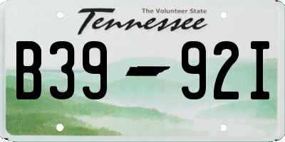 TN license plate B3992I