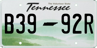 TN license plate B3992R