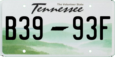 TN license plate B3993F
