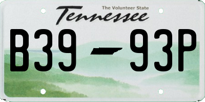TN license plate B3993P