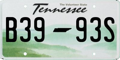 TN license plate B3993S