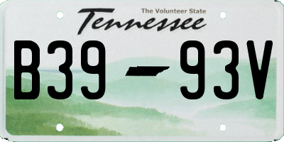 TN license plate B3993V