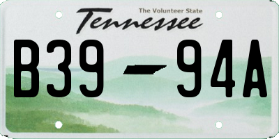 TN license plate B3994A