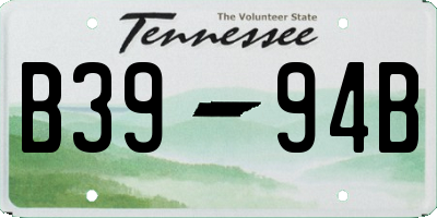TN license plate B3994B