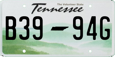 TN license plate B3994G