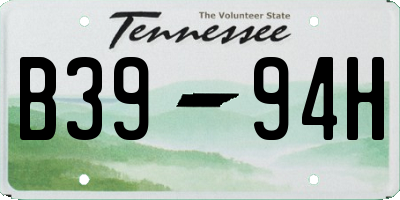 TN license plate B3994H