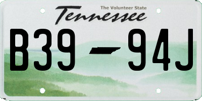TN license plate B3994J