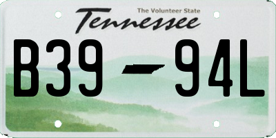 TN license plate B3994L