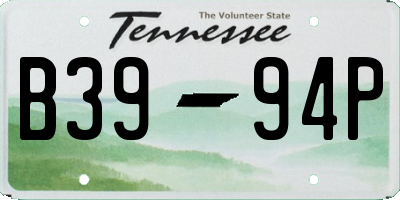TN license plate B3994P