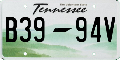 TN license plate B3994V