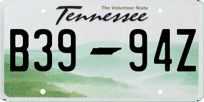 TN license plate B3994Z