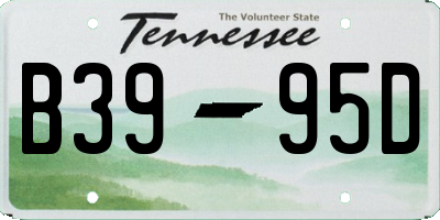 TN license plate B3995D