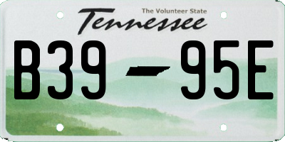 TN license plate B3995E