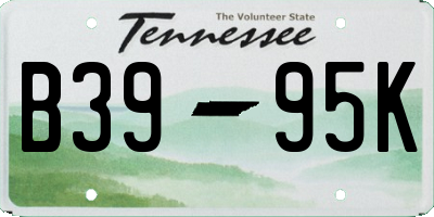 TN license plate B3995K