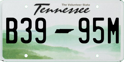 TN license plate B3995M