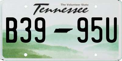 TN license plate B3995U