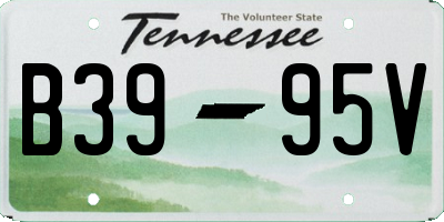 TN license plate B3995V