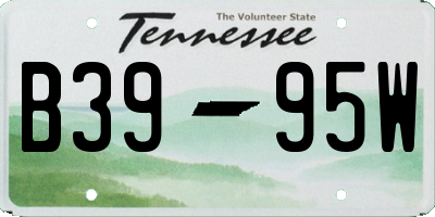 TN license plate B3995W