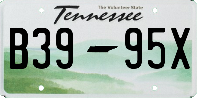 TN license plate B3995X