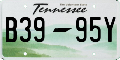 TN license plate B3995Y