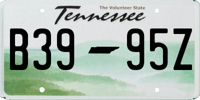 TN license plate B3995Z