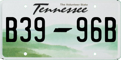 TN license plate B3996B