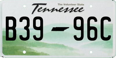 TN license plate B3996C