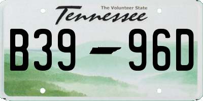 TN license plate B3996D