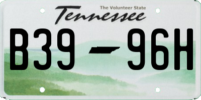 TN license plate B3996H