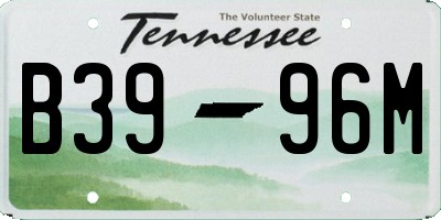 TN license plate B3996M