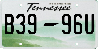 TN license plate B3996U