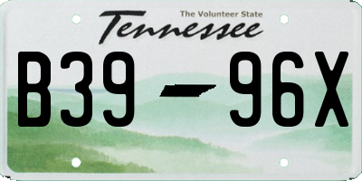 TN license plate B3996X